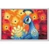 CreArt Kids 31x21cm Paon, Kit de peinture par numéros Numéro d'Art,