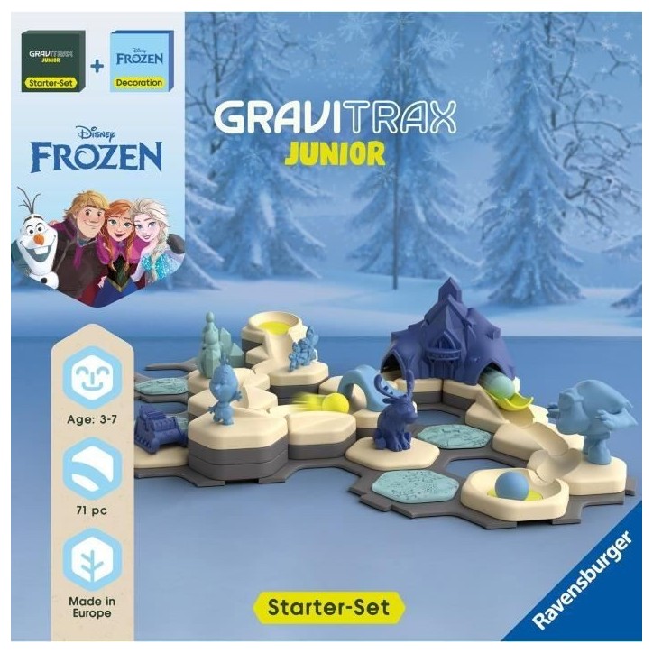 Gravitrax Junior Starter Set La Reine des Neiges, Circuits de billes, 71 pieces, Ravensburger 73385, Des 3 ans Gravitrax Junior Starter Set La Reine des Neiges, Circuits de billes, 71 pieces, Ravensburger 73385, Des 3 ans