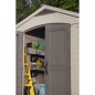 Abri de jardin KETER Factor 4.45, Abri résistant aux intempéries, Marron - 182 x 256.6 x 243 cm Abri de jardin KETER Factor 4.45, Abri résistant aux intempéries, Marron - 182 x 256.6 x 243 cm