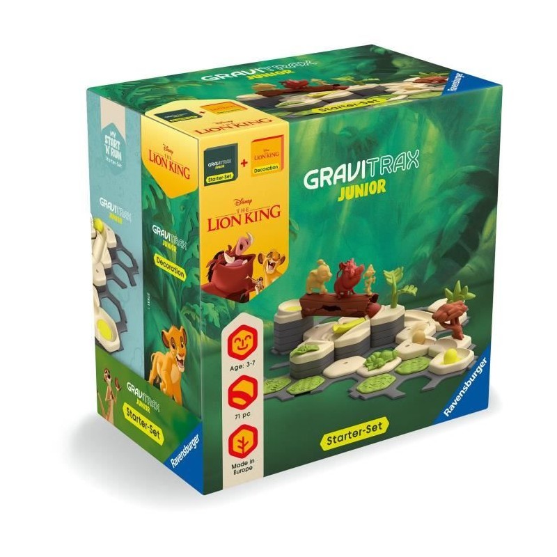 Gravitrax Junior Starter Set Le Roi Lion, Circuits de billes, 71 piece Gravitrax Junior Starter Set Le Roi Lion, Circuits de billes, 71 piece