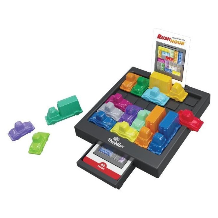 ThinkFun Rush Hou- Jeu de logiqu-Casse-tete-Embouteillage-40 défis 4 niveau-1 Joueur ou plus-des 8 ans-Ravensburger-Mixte-6600 ThinkFun Rush Hou- Jeu de logiqu-Casse-tete-Embouteillage-40 défis 4 niveau-1 Joueur ou plus-des 8 ans-Ravensburger-Mixte-6600