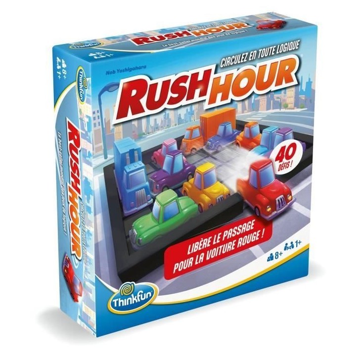 ThinkFun Rush Hou- Jeu de logiqu-Casse-tete-Embouteillage-40 défis 4 niveau-1 Joueur ou plus-des 8 ans-Ravensburger-Mixte-6600 ThinkFun Rush Hou- Jeu de logiqu-Casse-tete-Embouteillage-40 défis 4 niveau-1 Joueur ou plus-des 8 ans-Ravensburger-Mixte-6600