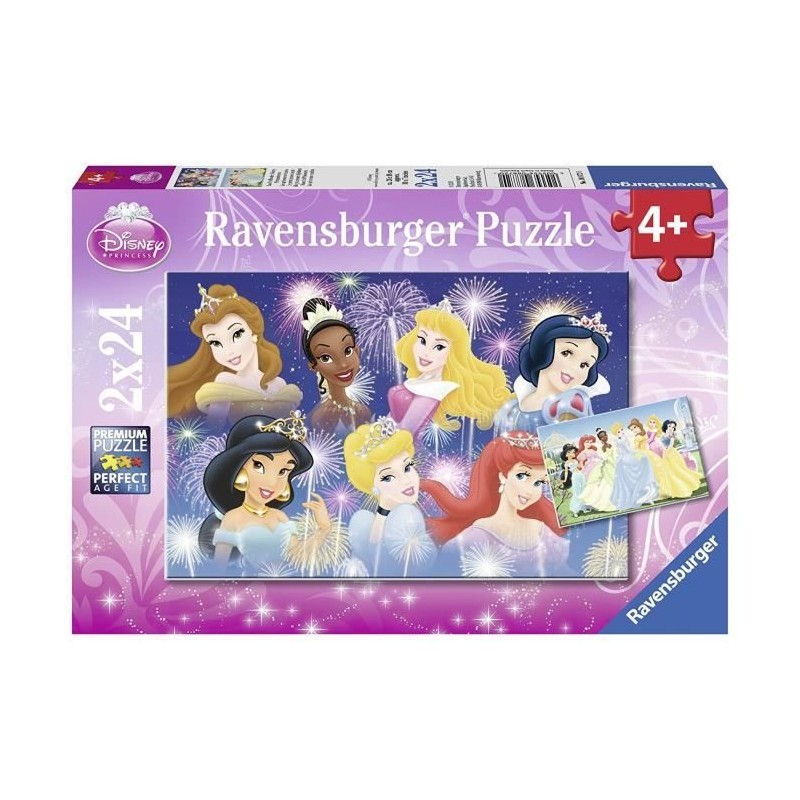 Puzzle Disney Princesses 2x24 pieces - Ravensburger - Pour enfants des