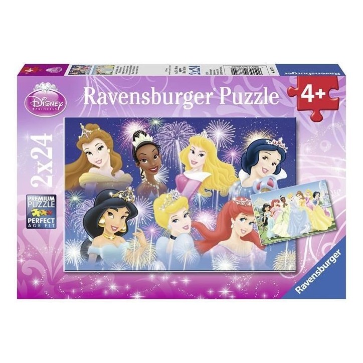 Puzzle Disney Princesses 2x24 pieces - Ravensburger - Pour enfants des 4 ans