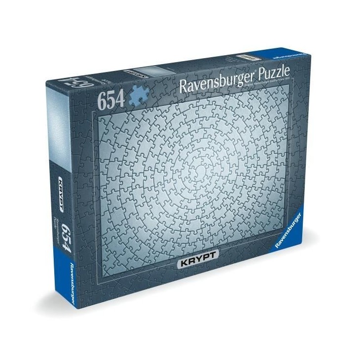 Puzzle 654 pieces Krypt Silver, Adultes & enfants des 14 ans, Challenge monochrome, 12000071, Ravensburger Puzzle 654 pieces Krypt Silver, Adultes & enfants des 14 ans, Challenge monochrome, 12000071, Ravensburger