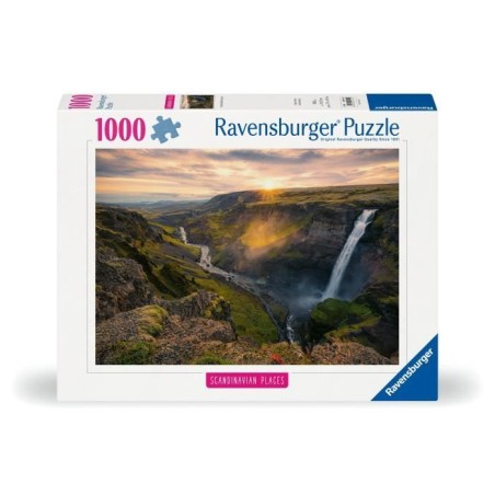 Ravensburger-Puzzle 1000p-La cascade Háifoss, Islande (Highlights)-Adultes&enfants-Des 14 ans-Puzzle de qualité supérieure-12