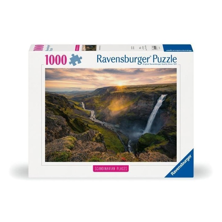 Ravensburger-Puzzle 1000p-La cascade Háifoss, Islande (Highlights)-Adultes&enfants-Des 14 ans-Puzzle de qualité supérieure-12 Ravensburger-Puzzle 1000p-La cascade Háifoss, Islande (Highlights)-Adultes&enfants-Des 14 ans-Puzzle de qualité supérieure-12