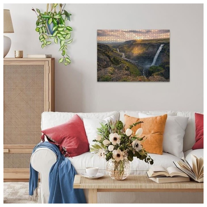 Ravensburger-Puzzle 1000p-La cascade Háifoss, Islande (Highlights)-Adultes&enfants-Des 14 ans-Puzzle de qualité supérieure-12 Ravensburger-Puzzle 1000p-La cascade Háifoss, Islande (Highlights)-Adultes&enfants-Des 14 ans-Puzzle de qualité supérieure-12
