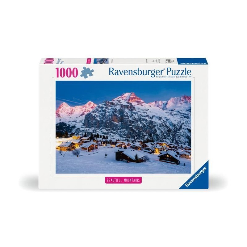 Puzzle 1000 pieces L‘Oberland bernois, Mürren (Highlights), Adultes Puzzle 1000 pieces L‘Oberland bernois, Mürren (Highlights), Adultes