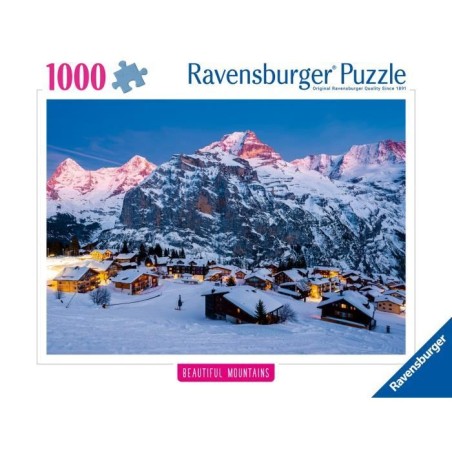 Puzzle 1000 pieces L‘Oberland bernois, Mürren (Highlights), Adultes & enfants, Des 14 ans, Puzzle de qualité supérieure, 12