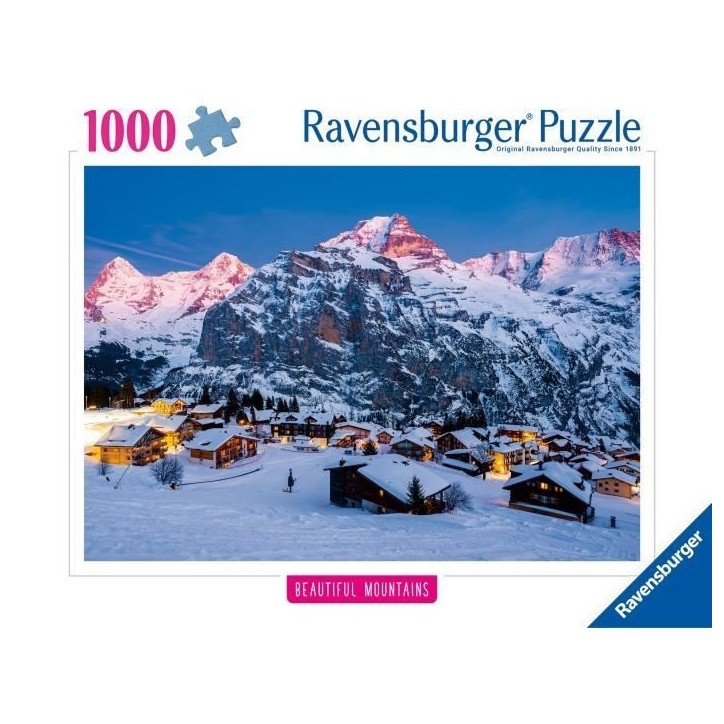 Puzzle 1000 pieces L‘Oberland bernois, Mürren (Highlights), Adultes & enfants, Des 14 ans, Puzzle de qualité supérieure, 12 Puzzle 1000 pieces L‘Oberland bernois, Mürren (Highlights), Adultes & enfants, Des 14 ans, Puzzle de qualité supérieure, 12
