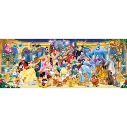 Puzzle 1000 pieces photo de groupe Disney, Panorama, Adultes et enfant