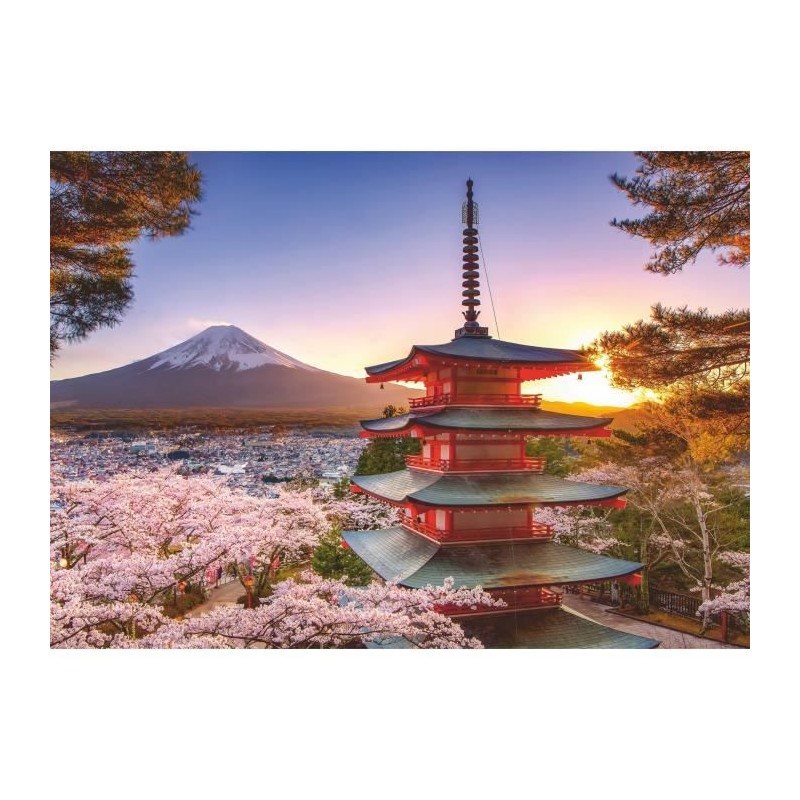 Puzzle 1000 pieces Cerisiers en fleurs du Mont Fuji, Adultes et enfant Puzzle 1000 pieces Cerisiers en fleurs du Mont Fuji, Adultes et enfant