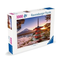 Puzzle 1000 pieces Cerisiers en fleurs du Mont Fuji, Adultes et enfant