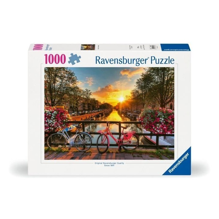 Puzzle 1000 pieces Vélos a Amsterdam, Adultes & enfants des 14 ans, Puzzle de qualité supérieure, 12000662, Ravensburger Puzzle 1000 pieces Vélos a Amsterdam, Adultes & enfants des 14 ans, Puzzle de qualité supérieure, 12000662, Ravensburger