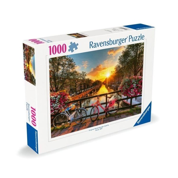 Puzzle 1000 pieces Vélos a Amsterdam, Adultes & enfants des 14 ans, Puzzle de qualité supérieure, 12000662, Ravensburger Puzzle 1000 pieces Vélos a Amsterdam, Adultes & enfants des 14 ans, Puzzle de qualité supérieure, 12000662, Ravensburger