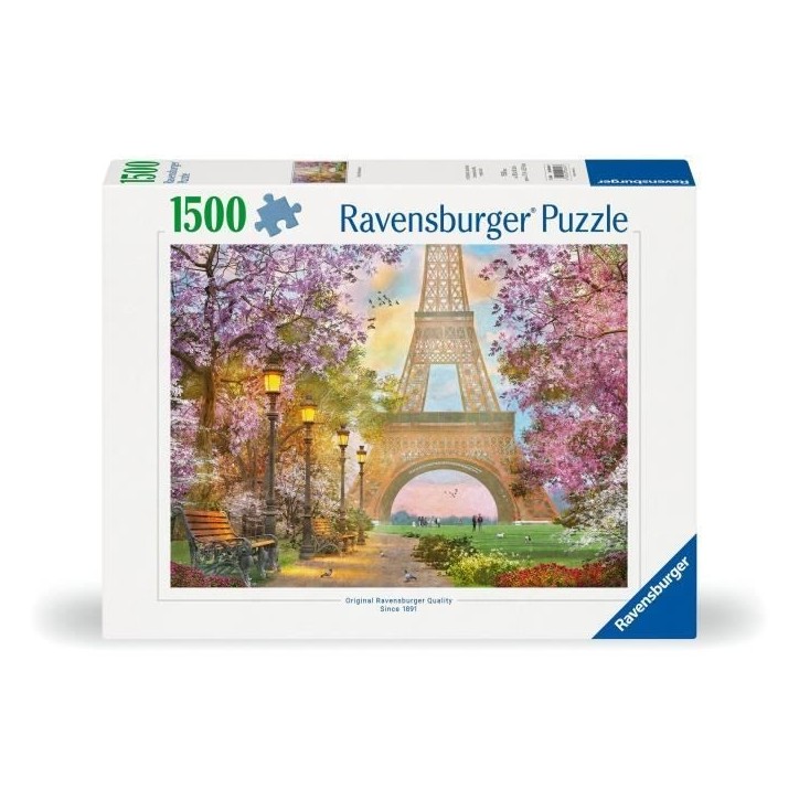 Puzzle 1500 pieces Amour a Paris, Adultes & enfants des 14 ans, Puzzle de qualité supérieure 80x60cm, 12000694, Ravensburger Puzzle 1500 pieces Amour a Paris, Adultes & enfants des 14 ans, Puzzle de qualité supérieure 80x60cm, 12000694, Ravensburger