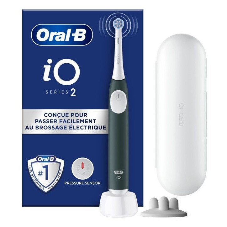 Brosse a dents électrique - ORAL-B - iO2 - Vert Foret - 3 modes de brossage - Minuteur 2 minutes Brosse a dents électrique - ORAL-B - iO2 - Vert Foret - 3 modes de brossage - Minuteur 2 minutes