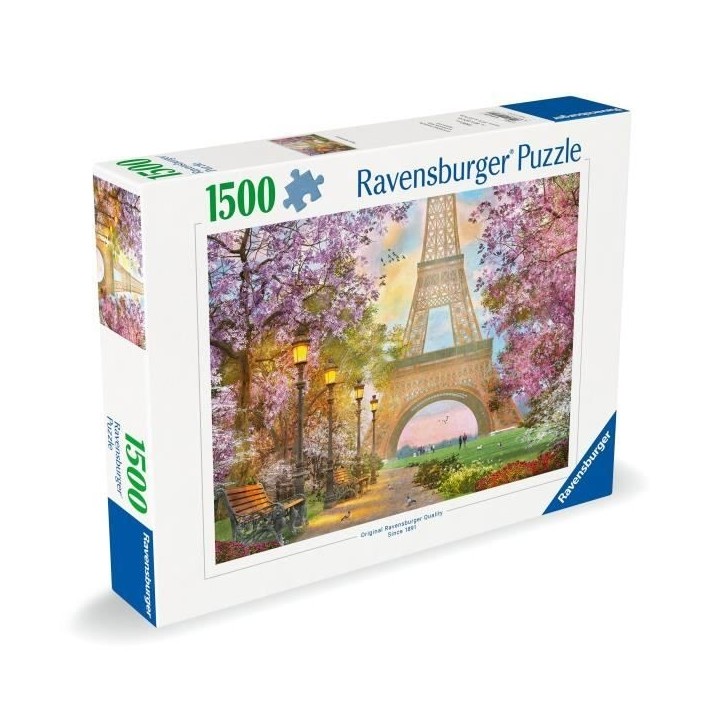 Puzzle 1500 pieces Amour a Paris, Adultes & enfants des 14 ans, Puzzle de qualité supérieure 80x60cm, 12000694, Ravensburger Puzzle 1500 pieces Amour a Paris, Adultes & enfants des 14 ans, Puzzle de qualité supérieure 80x60cm, 12000694, Ravensburger