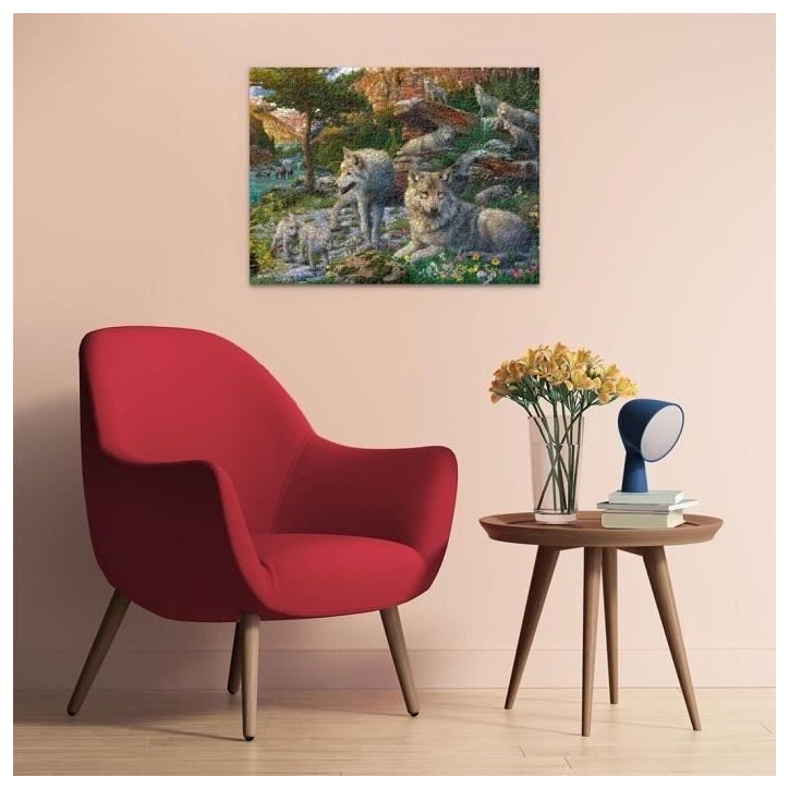 Puzzle 1500 pieces Loups au printemps, Adultes & enfants des 14 ans, Puzzle de qualité supérieure 80x60cm, 12000719, Ravensbur Puzzle 1500 pieces Loups au printemps, Adultes & enfants des 14 ans, Puzzle de qualité supérieure 80x60cm, 12000719, Ravensbur