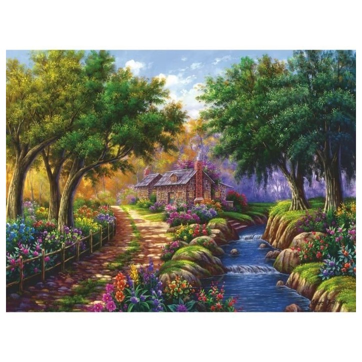 Puzzle 1500 pieces Cottage au bord de la riviere, Adultes & enfants des 14 ans, 12000735, Ravensburger Puzzle 1500 pieces Cottage au bord de la riviere, Adultes & enfants des 14 ans, 12000735, Ravensburger
