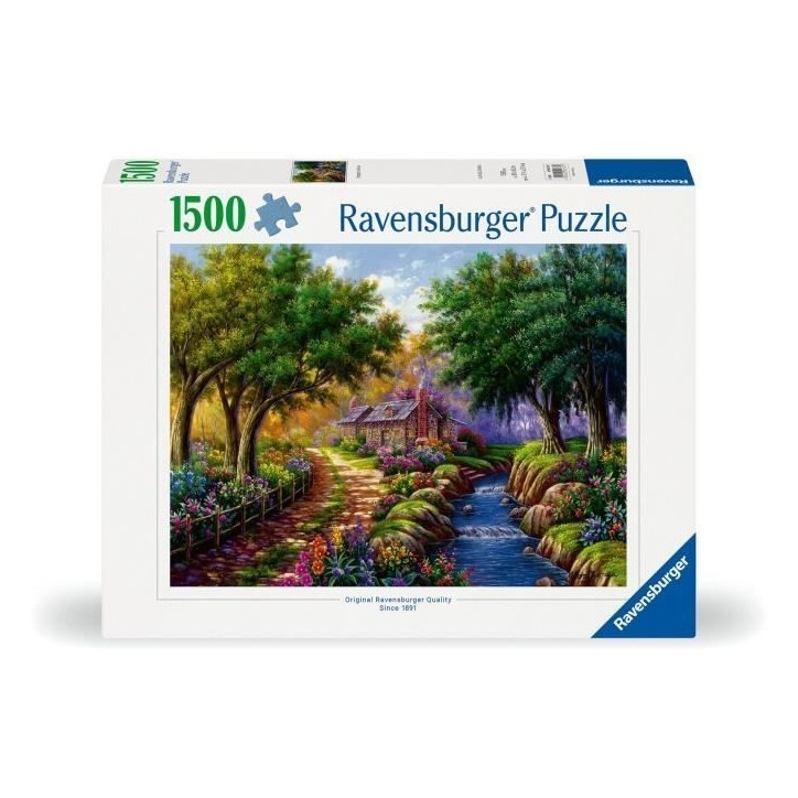 Puzzle 1500 pieces Cottage au bord de la riviere, Adultes & enfants des 14 ans, 12000735, Ravensburger Puzzle 1500 pieces Cottage au bord de la riviere, Adultes & enfants des 14 ans, 12000735, Ravensburger