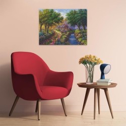 Puzzle 1500 pieces Cottage au bord de la riviere, Adultes & enfants de