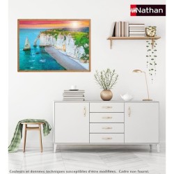 Nathan-Puzzle 1000p-Les falaises d'Etretat-Adultes et enfants des 14 a
