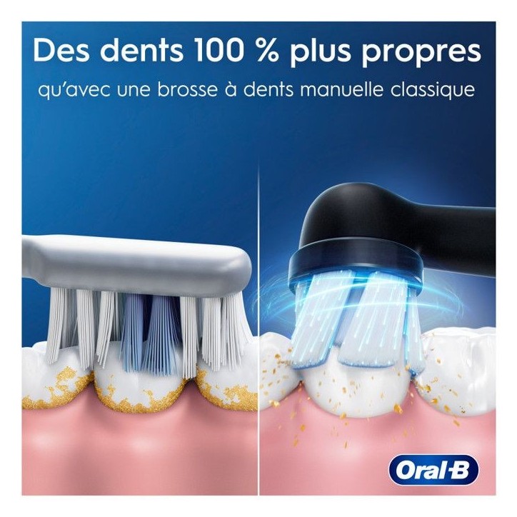Brosse a dents électrique - ORAL-B - iO2 - Noir - 3 modes de brossage - Minuteur 2 minutes