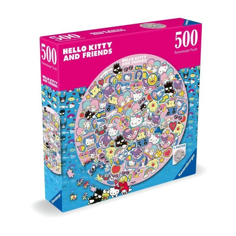 Puzzle rond 500 p Un tourbillon de douceur / Hello Kitty Puzzle rond 500 p Un tourbillon de douceur / Hello Kitty