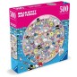 Puzzle rond 500 p Un tourbillon de douceur / Hello Kitty