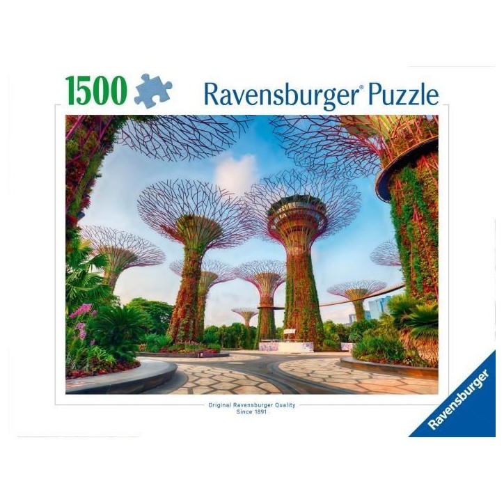 Puzzle 1500 pieces Jardin de la baie de Singapour, des 14 ans, Puzzle de qualité supérieure, Singapour, 12001396, Ravensburger Puzzle 1500 pieces Jardin de la baie de Singapour, des 14 ans, Puzzle de qualité supérieure, Singapour, 12001396, Ravensburger