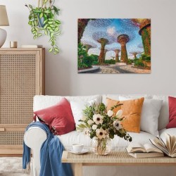 Puzzle 1500 pieces Jardin de la baie de Singapour, des 14 ans, Puzzle