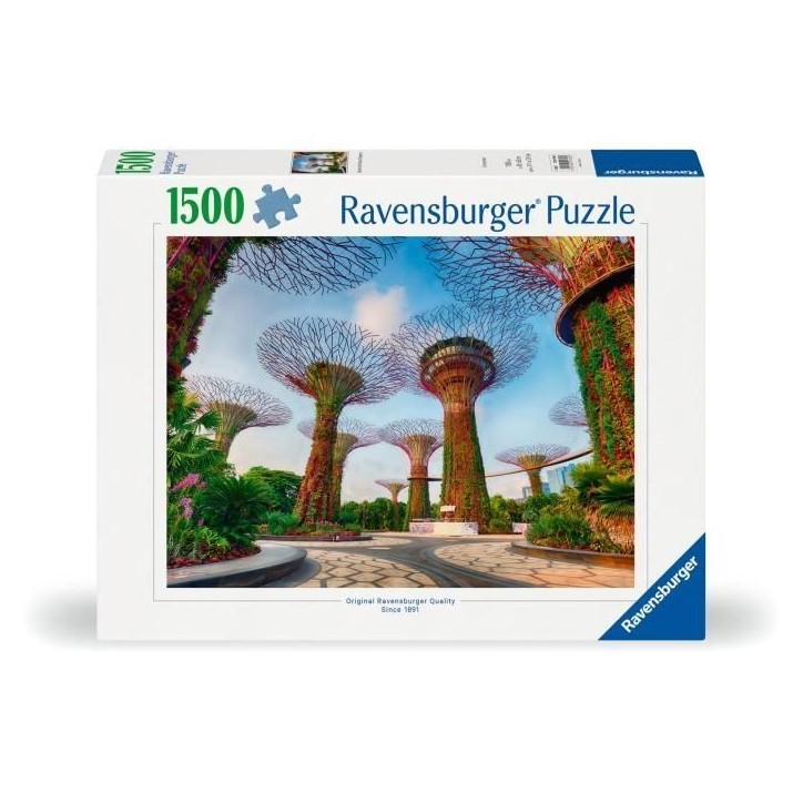 Puzzle 1500 pieces Jardin de la baie de Singapour, des 14 ans, Puzzle de qualité supérieure, Singapour, 12001396, Ravensburger Puzzle 1500 pieces Jardin de la baie de Singapour, des 14 ans, Puzzle de qualité supérieure, Singapour, 12001396, Ravensburger