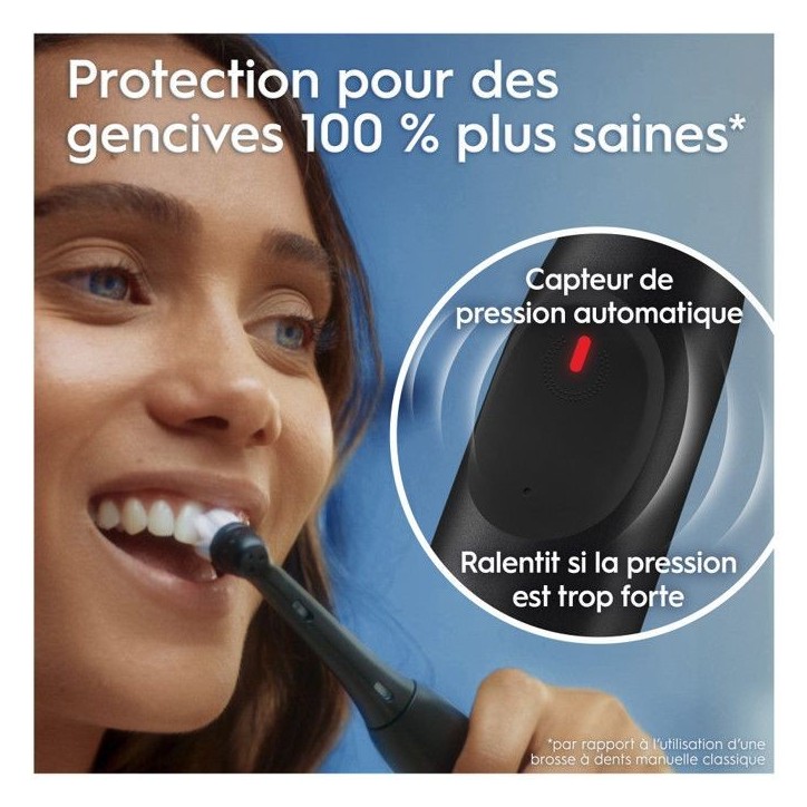 Brosse a dents électrique - ORAL-B - iO2 - Noir - 3 modes de brossage - Minuteur 2 minutes
