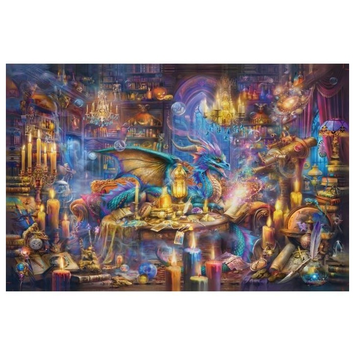 Puzzle 3000 p La bibliotheque des savoirs enchantés