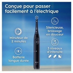 Brosse a dents électrique - ORAL-B - iO2 - Noir - 3 modes de brossage
