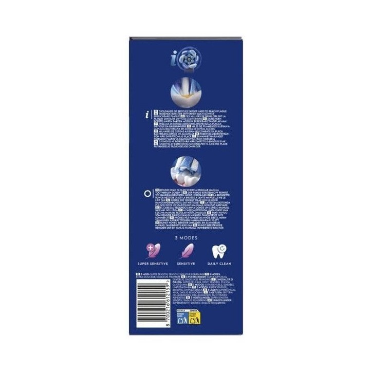 Brosse a dents électrique - ORAL-B - iO2 - Noir - 3 modes de brossage - Minuteur 2 minutes