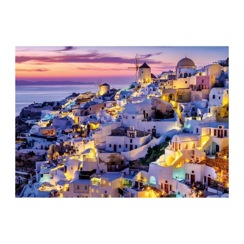 Puzzle 1500 pieces Coucher de soleil sur Santorin, Adultes et enfants Puzzle 1500 pieces Coucher de soleil sur Santorin, Adultes et enfants