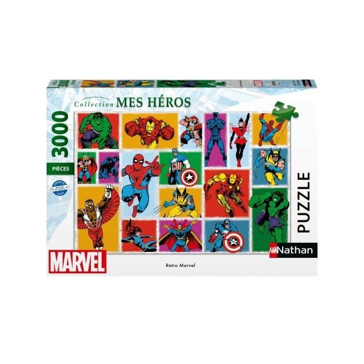 Puzzle 3000 pieces Retro Marvel, Adultes et enfants des 14 ans, Puzzle de qualité supérieure, Collection Mes Héros, 12001549, Puzzle 3000 pieces Retro Marvel, Adultes et enfants des 14 ans, Puzzle de qualité supérieure, Collection Mes Héros, 12001549,