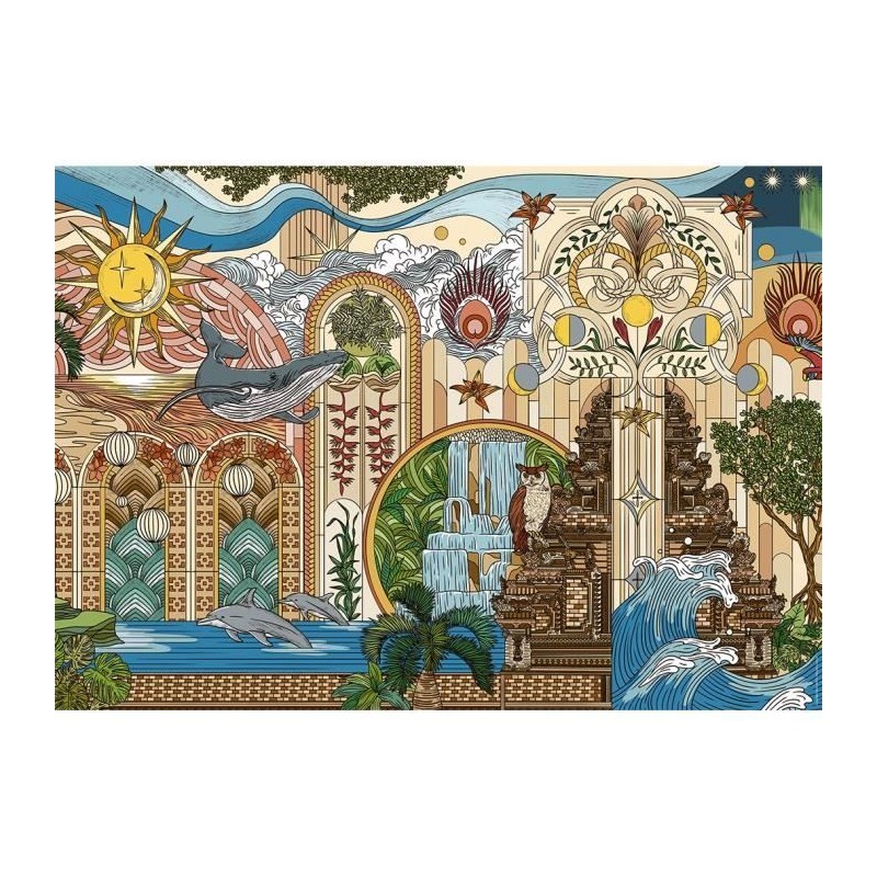 Puzzle 1500 pieces Le jardin des reves, des 14 ans, Puzzle de qualité