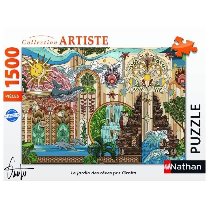 Puzzle 1500 pieces Le jardin des reves, des 14 ans, Puzzle de qualité supérieure, Collection Artiste, 12001612, Nathan Puzzle 1500 pieces Le jardin des reves, des 14 ans, Puzzle de qualité supérieure, Collection Artiste, 12001612, Nathan