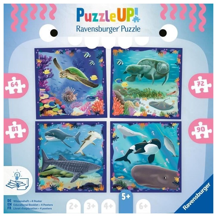 Puzzle Enfant, Puzzle UP!, Les animaux marins, des 5 ans, 12004004, Ravensburger Puzzle Enfant, Puzzle UP!, Les animaux marins, des 5 ans, 12004004, Ravensburger
