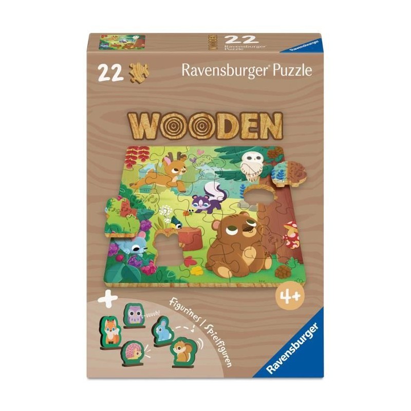 Animaux de la foret - Puzzle bois 22 pieces Animaux de la foret - Puzzle bois 22 pieces