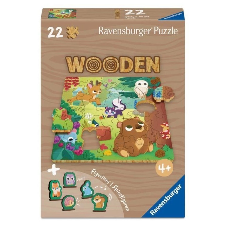 Animaux de la foret - Puzzle bois 22 pieces