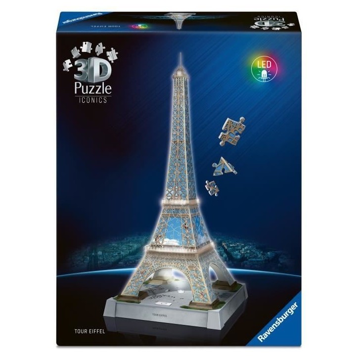 Puzzle 3D Iconics - Tour Eiffel illuminée Puzzle 3D Iconics - Tour Eiffel illuminée