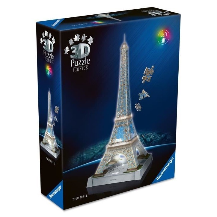 Puzzle 3D Iconics - Tour Eiffel illuminée Puzzle 3D Iconics - Tour Eiffel illuminée