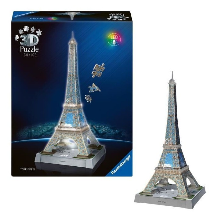 Puzzle 3D Iconics - Tour Eiffel illuminée Puzzle 3D Iconics - Tour Eiffel illuminée