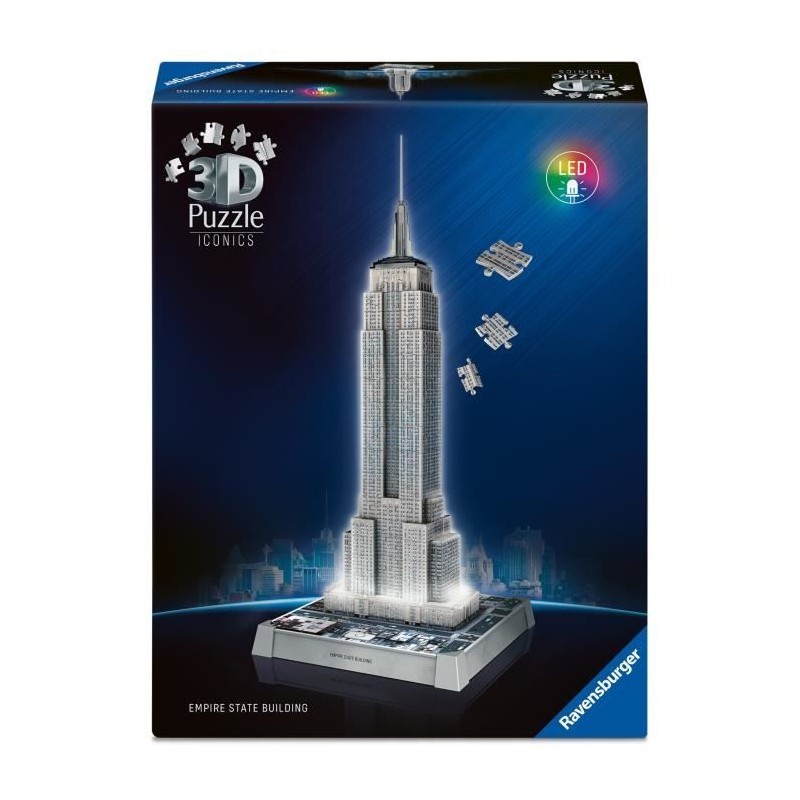 Puzzle 3D Iconics - Empire State Building illuminé Puzzle 3D Iconics - Empire State Building illuminé
