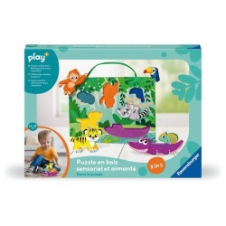 Ravensburger play+, Puzzle en bois sensoriel et aimanté - Dans la jun